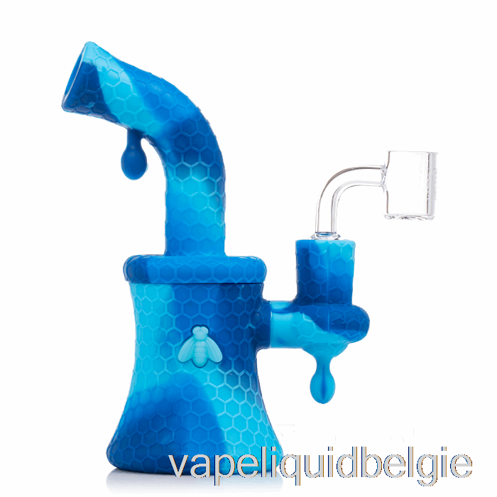 Vape België Stratus Bee Siliconen Dab Rig Marmer Blauw (babyblauw / Blauw)